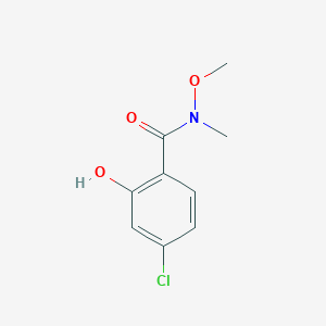 Chemical structure of 4-Chloro-2-hydroxy-N-methoxy-N-methylbenzamide
