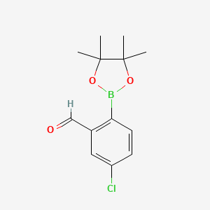 Chemical structure of 4-Chloro-2-forMylphenylboronic acid, pinacol ester