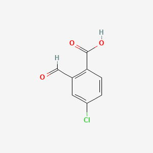 Chemical structure of 4-Chloro-2-formylbenzoic acid