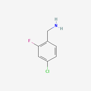 Chemical structure of 4-Chloro-2-fluorobenzylamine