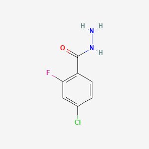 Chemical structure of 4-Chloro-2-fluorobenzohydrazide
