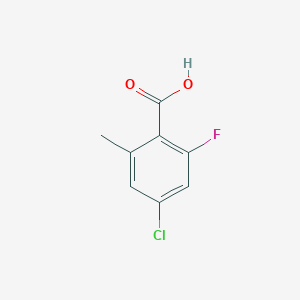 Chemical structure of 4-Chloro-2-fluoro-6-methylbenzoic acid