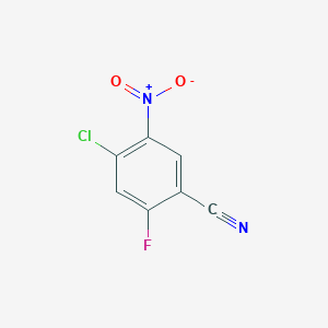Chemical structure of 4-Chloro-2-fluoro-5-nitrobenzonitrile