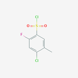 Chemical structure of 4-Chloro-2-fluoro-5-methylbenzenesulfonyl chloride
