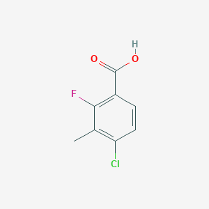 Chemical structure of 4-Chloro-2-fluoro-3-methylbenzoic acid