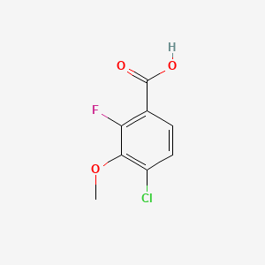 Chemical structure of 4-Chloro-2-fluoro-3-methoxybenzoic acid