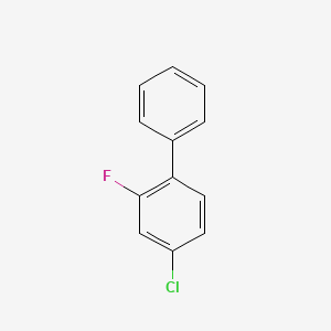 Chemical structure of 4-Chloro-2-fluoro-1,1'-biphenyl