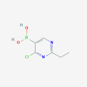 Chemical structure of 4-Chloro-2-ethylpyrimidine-5-boronic acid