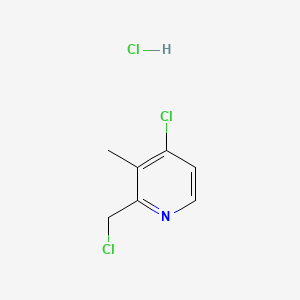Chemical structure of 4-chloro-2-chloromethyl-3-methyl pyridine hydrochloride