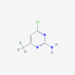 Chemical structure of 4-Chloro-2-amino-6-(methyl-d3)-pyrimidine