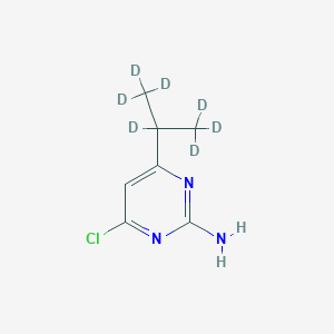 Chemical structure of 4-Chloro-2-amino-6-(iso-propyl-d7)-pyrimidine