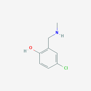 Chemical structure of 4-Chloro-2-[(methylamino)methyl]phenol