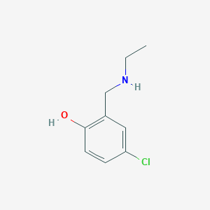 Chemical structure of 4-Chloro-2-[(ethylamino)methyl]phenol