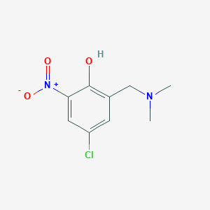Chemical structure of 4-Chloro-2-[(dimethylamino)methyl]-6-nitrophenol