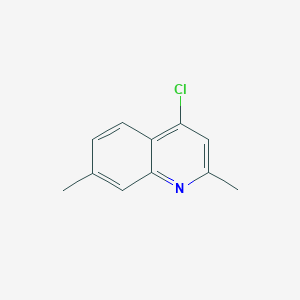 Chemical structure of 4-Chloro-2,7-dimethylquinoline