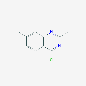 Chemical structure of 4-Chloro-2,7-dimethylquinazoline