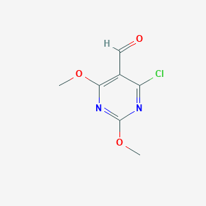 Chemical structure of 4-Chloro-2,6-dimethoxypyrimidine-5-carbaldehyde
