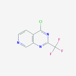 Chemical structure of 4-Chloro-2-(trifluoromethyl)pyrido[3,4-d]pyrimidine