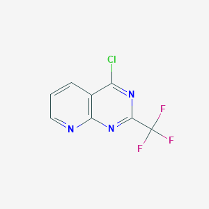Chemical structure of 4-Chloro-2-(trifluoromethyl)pyrido[2,3-d]pyrimidine