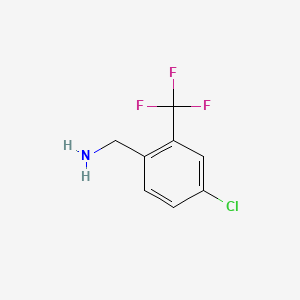Chemical structure of 4-Chloro-2-(Trifluoromethyl)Benzylamine