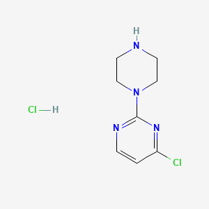Chemical structure of 4-Chloro-2-(piperazin-1-yl)pyrimidine Hydrochloride