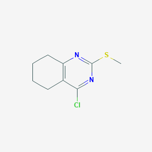 Chemical structure of 4-Chloro-2-(methylthio)-5,6,7,8-tetrahydroquinazoline