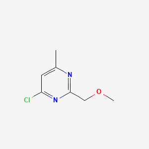 Chemical structure of 4-Chloro-2-(methoxymethyl)-6-methylpyrimidine