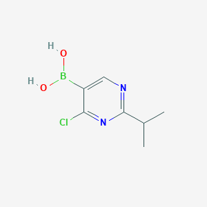 Chemical structure of 4-Chloro-2-(iso-propyl)pyrimidine-5-boronic acid