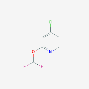 Chemical structure of 4-Chloro-2-(difluoromethoxy)pyridine