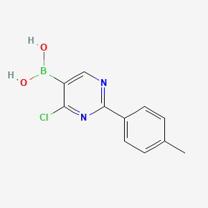 Chemical structure of 4-Chloro-2-(4-tolyl)pyrimidine-5-boronic acid