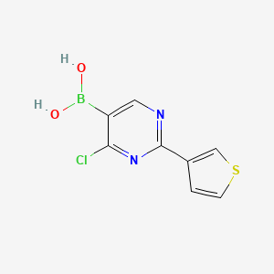 Chemical structure of 4-Chloro-2-(3-thienyl)pyrimidine-5-boronic acid