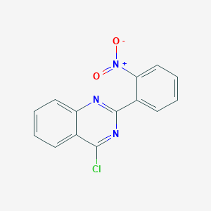 Chemical structure of 4-chloro-2-(2-nitrophenyl)quinazoline