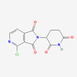 Chemical structure of 4-Chloro-2-(2,6-dioxopiperidin-3-yl)-1H-pyrrolo[3,4-c]pyridine-1,3(2H)-dione