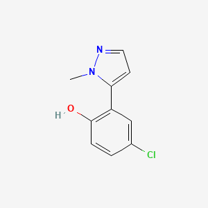 Chemical structure of 4-chloro-2-(1-Methyl-1H-pyrazol-5-yl)phenol