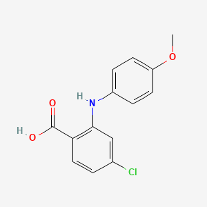 Chemical structure of 4-Chloro-2-((4-methoxyphenyl)amino)benzoic acid