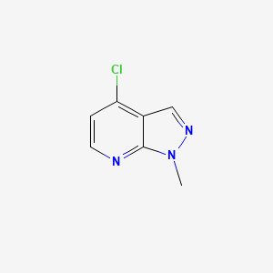 Chemical structure of 4-Chloro-1-methyl-1H-pyrazolo[3,4-b]pyridine