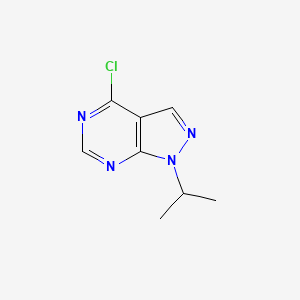 Chemical structure of 4-Chloro-1-isopropyl-1H-pyrazolo[3,4-d]pyrimidine
