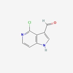 Chemical structure of 4-Chloro-1H-pyrrolo[3,2-c]pyridine-3-carbaldehyde