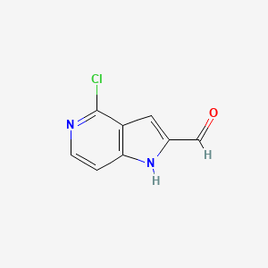 Chemical structure of 4-Chloro-1H-pyrrolo[3,2-c]pyridine-2-carbaldehyde