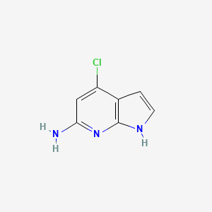 Chemical structure of 4-Chloro-1H-pyrrolo[2,3-b]pyridin-6-amine