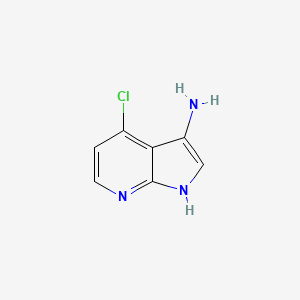 Chemical structure of 4-Chloro-1H-pyrrolo[2,3-b]pyridin-3-amine