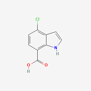 Chemical structure of 4-Chloro-1H-indole-7-carboxylic acid
