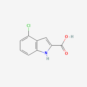 Chemical structure of 4-Chloro-1H-indole-2-carboxylic acid