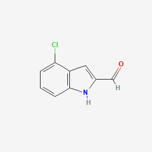 Chemical structure of 4-Chloro-1H-indole-2-carbaldehyde