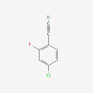 Chemical structure of 4-Chloro-1-ethynyl-2-fluorobenzene