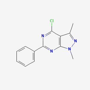 Chemical structure of 4-chloro-1,3-diMethyl-6-phenyl-1H-pyrazolo[3,4-d]pyriMidine