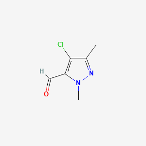 Chemical structure of 4-chloro-1,3-diMethyl-1H-pyrazole-5-carbaldehyde