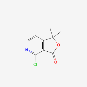 Chemical structure of 4-Chloro-1,1-dimethylfuro[3,4-c]pyridin-3(1H)-one