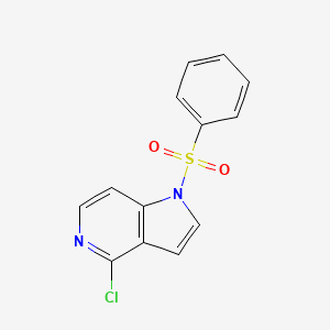 Chemical structure of 1-(Phenylsulfonyl)-4-chloro-5-azaindole
