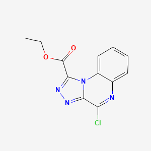 Chemical structure of 4-Chloro-[1,2,4]triazolo[4,3-a]quinoxaline-1-carboxylic acid ethyl ester